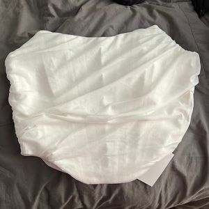 White bustier top with boning